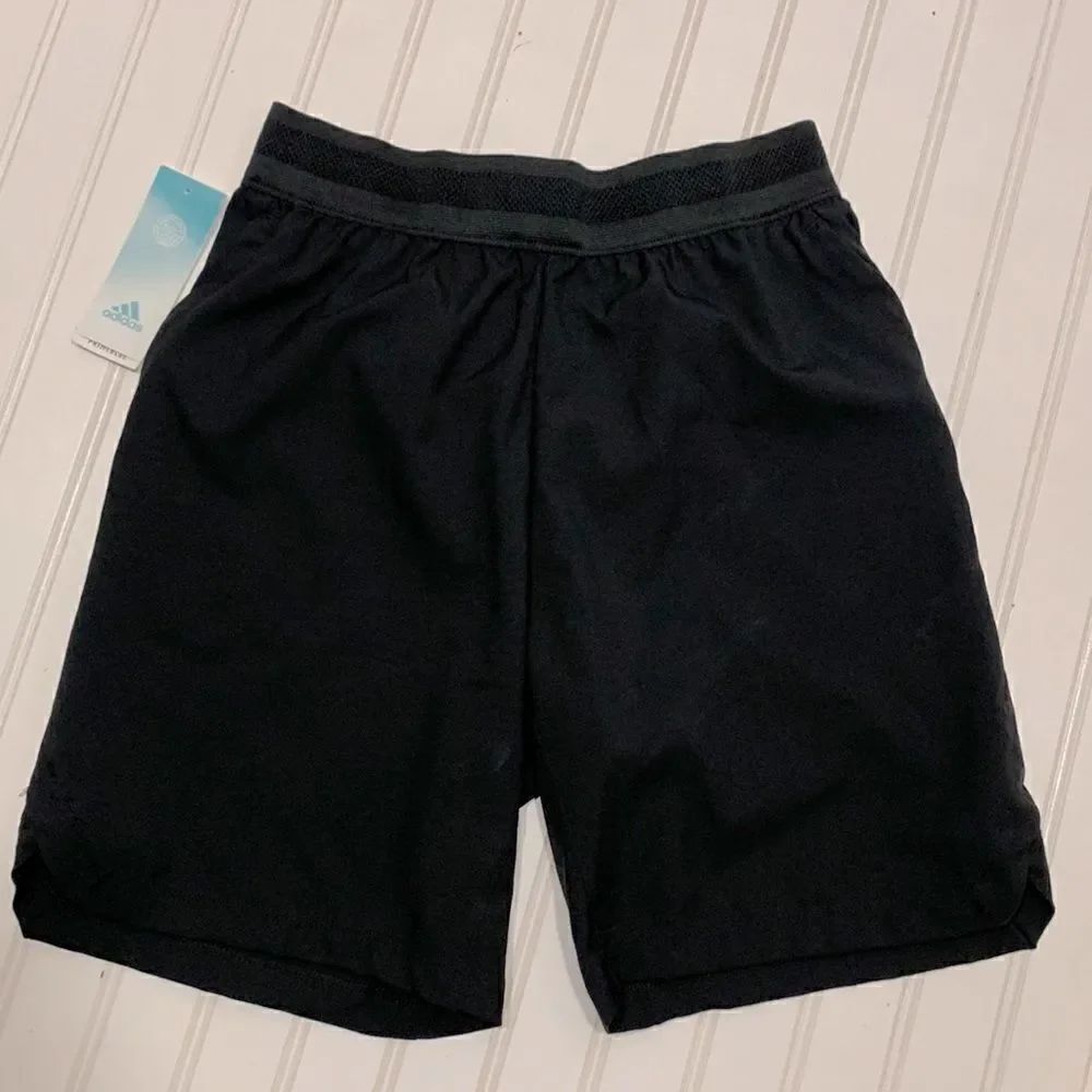 Adidas black training shorts 